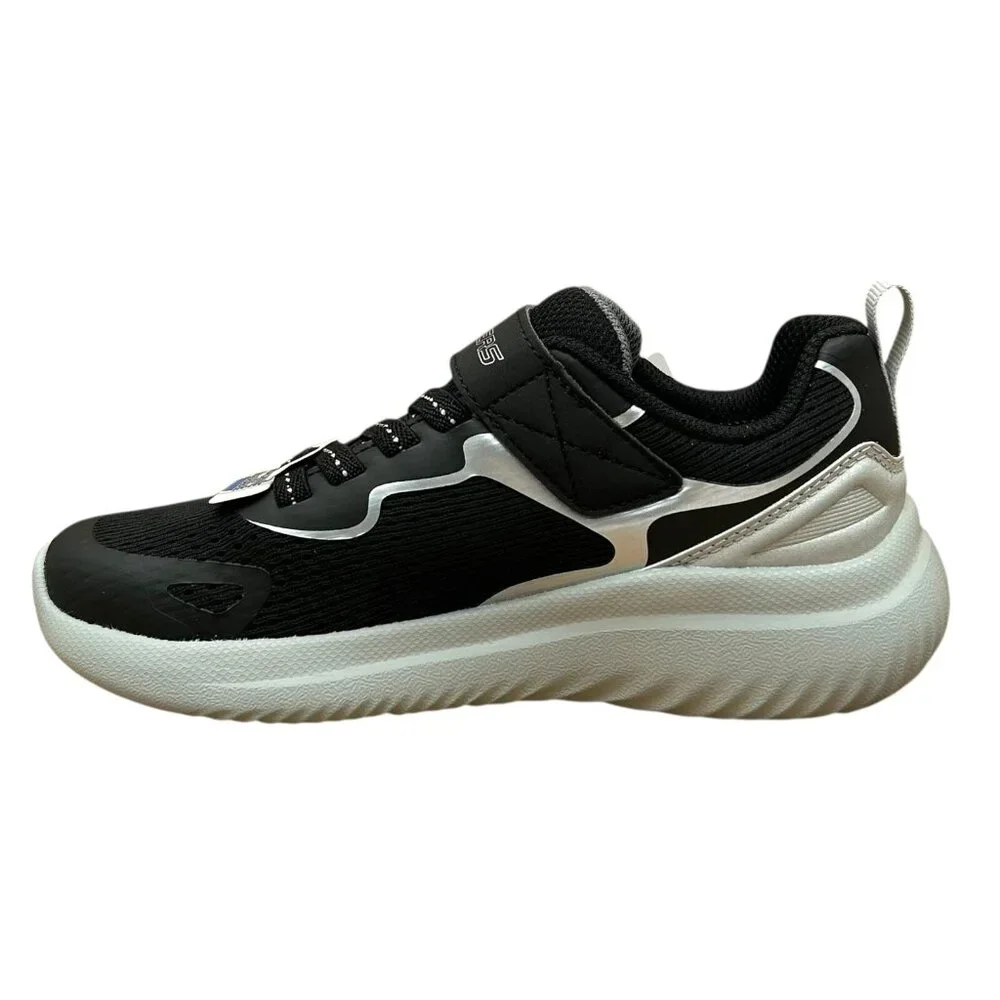 Skechers Little Boys Athletic Slip-on Sneaker Sz 12 Black Gray Lightweight Shoes